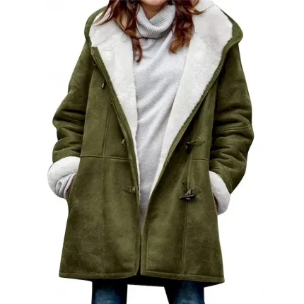 Women's Fleece Jacket Teddy Coat Warm Breathable Pocket Fleece Lined Casual Plain Vacation Street Daily Wear Going out Single Breasted Regular Hoodie Regular Fit Long Sleeve Outerwear Black Brown