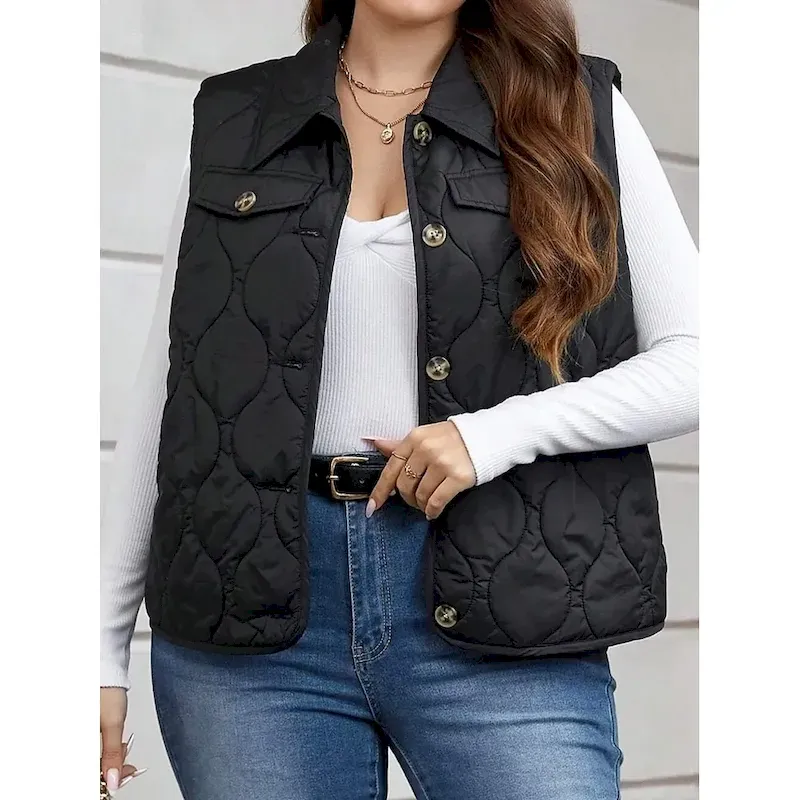 ydjbth1727680812003-1.webp Women's Shrugs Elegant Sleeveless Crew Neck Work Black Spring Fall Winter - Image 1